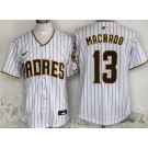Men's San Diego Padres #13 Manny Machado White Limited Jersey