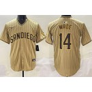 Men's San Diego Padres #14 Tyler Wade Khaki Limited Jersey