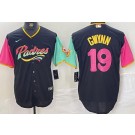 Men's San Diego Padres #19 Tony Gwynn Black Fashion Baseball Jersey