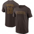Men's San Diego Padres #19 Tony Gwynn Brown Printed T Shirt 112483