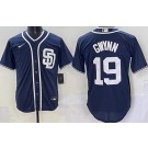 Men's San Diego Padres #19 Tony Gwynn Navy Cool Base Jersey