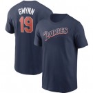 Men's San Diego Padres #19 Tony Gwynn Navy Printed T Shirt 112107