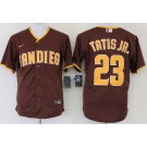 Men's San Diego Padres #23 Fernando Tatis Jr Brown Cool Base Jersey