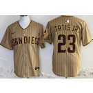 Men's San Diego Padres #23 Fernando Tatis Jr Khaki Limited Jersey