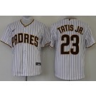 Men's San Diego Padres #23 Fernando Tatis Jr White Cool Base Jersey