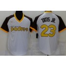 Men's San Diego Padres #23 Fernando Tatis Jr White Cooperstown Collection Jersey