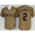 Men's San Diego Padres #2 Xander Bogaerts Khaki Cool Base Jersey