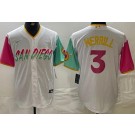 Men's San Diego Padres #3 Jackson Merrill White City Cool Base Jersey