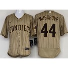 Men's San Diego Padres #44 Joe Musgrove Khaki Authentic Jersey