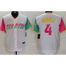 Men's San Diego Padres #4 Luis Arraez White City Connect Cool Base Jersey