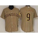 Men's San Diego Padres #9 Jake Cronenworth Khaki Team Logo Cool Base Jersey