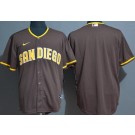 Men's San Diego Padres Blank Brown Cool Base Jersey