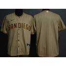 Men's San Diego Padres Blank Khaki Cool Base Jersey