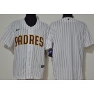 Men's San Diego Padres Blank White Stripes 2020 Cool Base Jersey