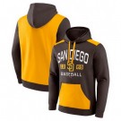 Men's San Diego Padres Brown Yellow Chip In Pullover Hoodie