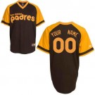 Men's San Diego Padres Customized Brown Throwback Jersey