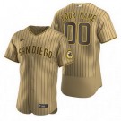 Men's San Diego Padres Customized Khaki 2020 FlexBase Jersey