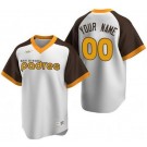 Men's San Diego Padres Customized White Cooperstown Collection Cool Base Jersey