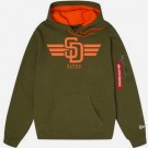 Men's San Diego Padres Green Alpha Industries Pullover Hoodie