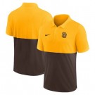 Men's San Diego Padres Yellow Brown Patchwork Polo