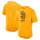 Men's San Diego Padres Yellow Tri Blend Hoodie T Shirt