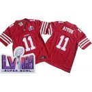 Men's San Francisco 49ers #11 Brandon Aiyuk Limited Red FUSE LVIII Super Bowl Vapor Jersey