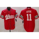 Men's San Francisco 49ers #11 Brandon Aiyuk Limited Red Mexico Fashion Baseball Jersey