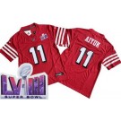 Men's San Francisco 49ers #11 Brandon Aiyuk Limited Red Throwback FUSE LVIII Super Bowl Vapor Jersey