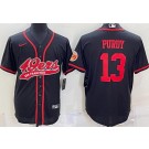 Men's San Francisco 49ers #13 Brock Purdy Limited Black Baseball Jersey