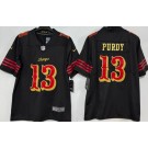 Men's San Francisco 49ers #13 Brock Purdy Limited Black Rivalries Vapor Jersey