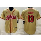 Men's San Francisco 49ers #13 Brock Purdy Limited Gold Alternate Baseball Jersey