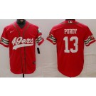 Men's San Francisco 49ers #13 Brock Purdy Limited Red Mexico Fashion Baseball Jersey