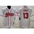 Men's San Francisco 49ers #13 Brock Purdy Limited White Alternate Baseball Jersey
