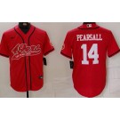 Men's San Francisco 49ers #14 Ricky Pearsall Limited Red Baseball Jersey