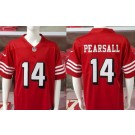 Men's San Francisco 49ers #14 Ricky Pearsall Limited Red Throwback Vapor Jersey