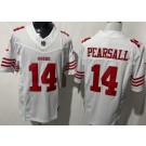 Men's San Francisco 49ers #14 Ricky Pearsall Limited White FUSE Vapor Jersey