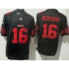 Men's San Francisco 49ers #16 Joe Montana Limited Black FUSE Vapor Jersey
