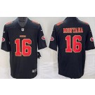 Men's San Francisco 49ers #16 Joe Montana Limited Black Fashion Vapor Jersey