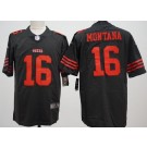 Men's San Francisco 49ers #16 Joe Montana Limited Black Vapor Jersey