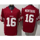 Men's San Francisco 49ers #16 Joe Montana Limited Red FUSE Vapor Jersey