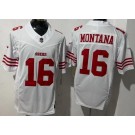 Men's San Francisco 49ers #16 Joe Montana Limited White FUSE Vapor Jersey