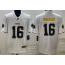 Men's San Francisco 49ers #16 Joe Montana Limited White Gold Vapor Jersey