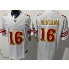 Men's San Francisco 49ers #16 Joe Montana Limited White Rivalries FUSE Vapor Jersey