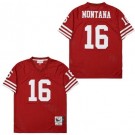 Men's San Francisco 49ers #16 Joe Montana Red 1989 Throwback Jersey