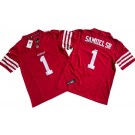 Men's San Francisco 49ers #1 Deebo Samuel Sr Limited Red FUSE Vapor Jersey