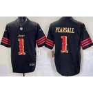 Men's San Francisco 49ers #1 Ricky Pearsall Limited Black Rivalries FUSE Vapor Jersey