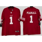 Men's San Francisco 49ers #1 Ricky Pearsall Limited Red Vapor Jersey