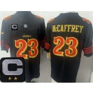 Men's San Francisco 49ers #23 Christian McCaffrey Limited Black Rivalries Captain Patch FUSE Vapor Jersey