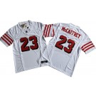 Men's San Francisco 49ers #23 Christian McCaffrey Limited White Alternate FUSE Vapor Jersey