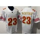 Men's San Francisco 49ers #23 Christian McCaffrey Limited White Rivalries FUSE Vapor Jersey